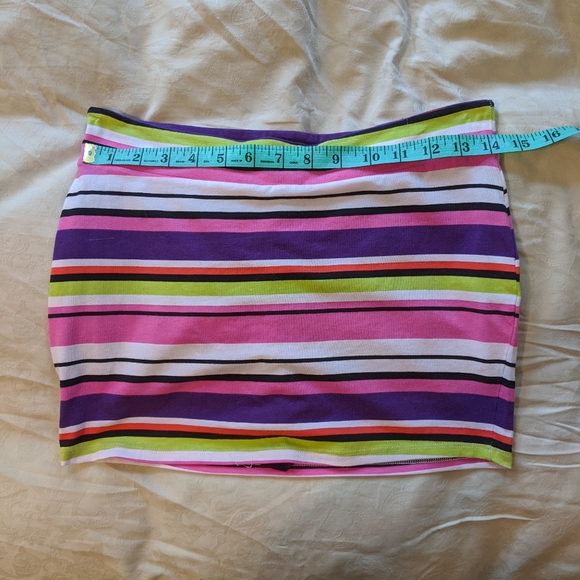 Neon stripes mini-skort - Picture 3 of 6